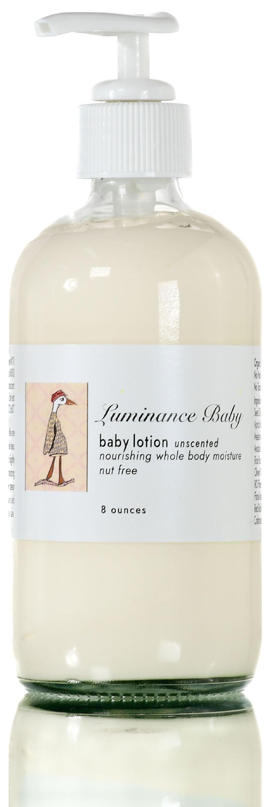 Luminance Nut Free Organic Baby Lotion. 8 Ounce Bottle.