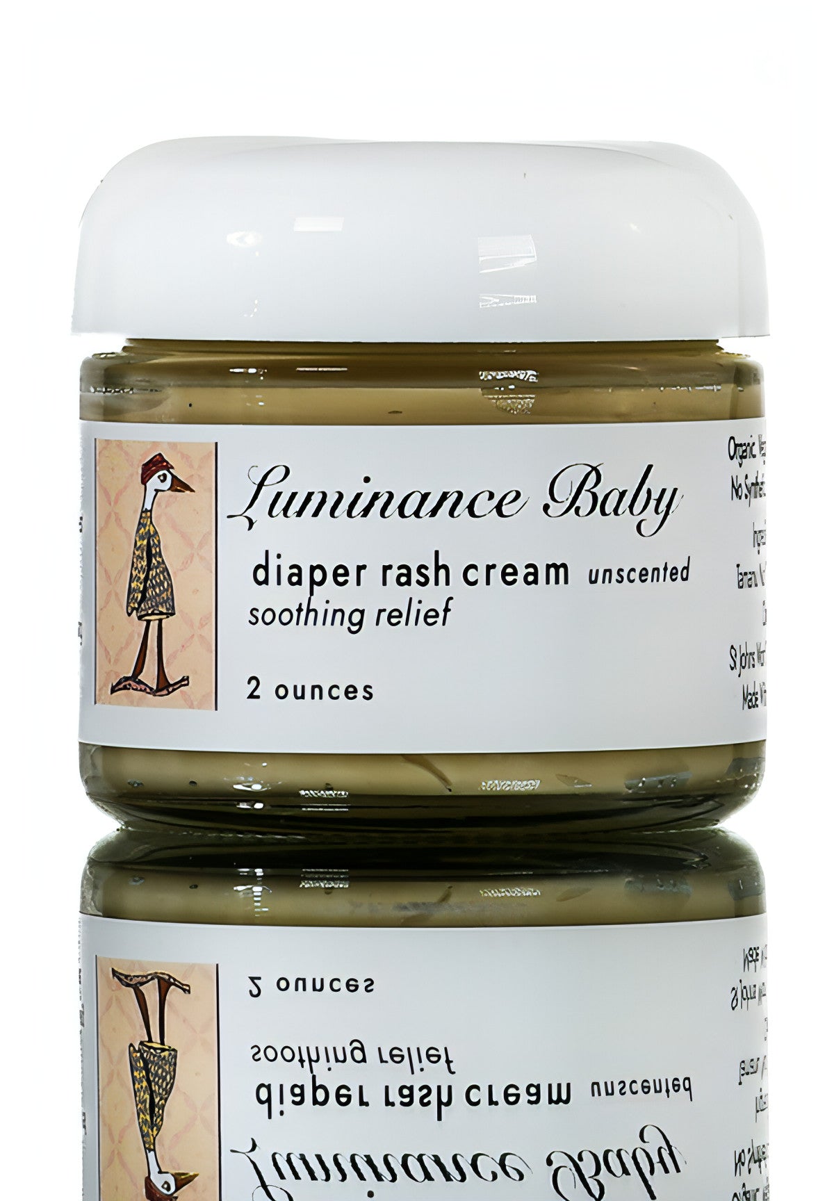 Luminance Baby Diaper Rash Cream Image. Organic + Wildcrafted. The Cleanest Baby Skincare Anywhere.