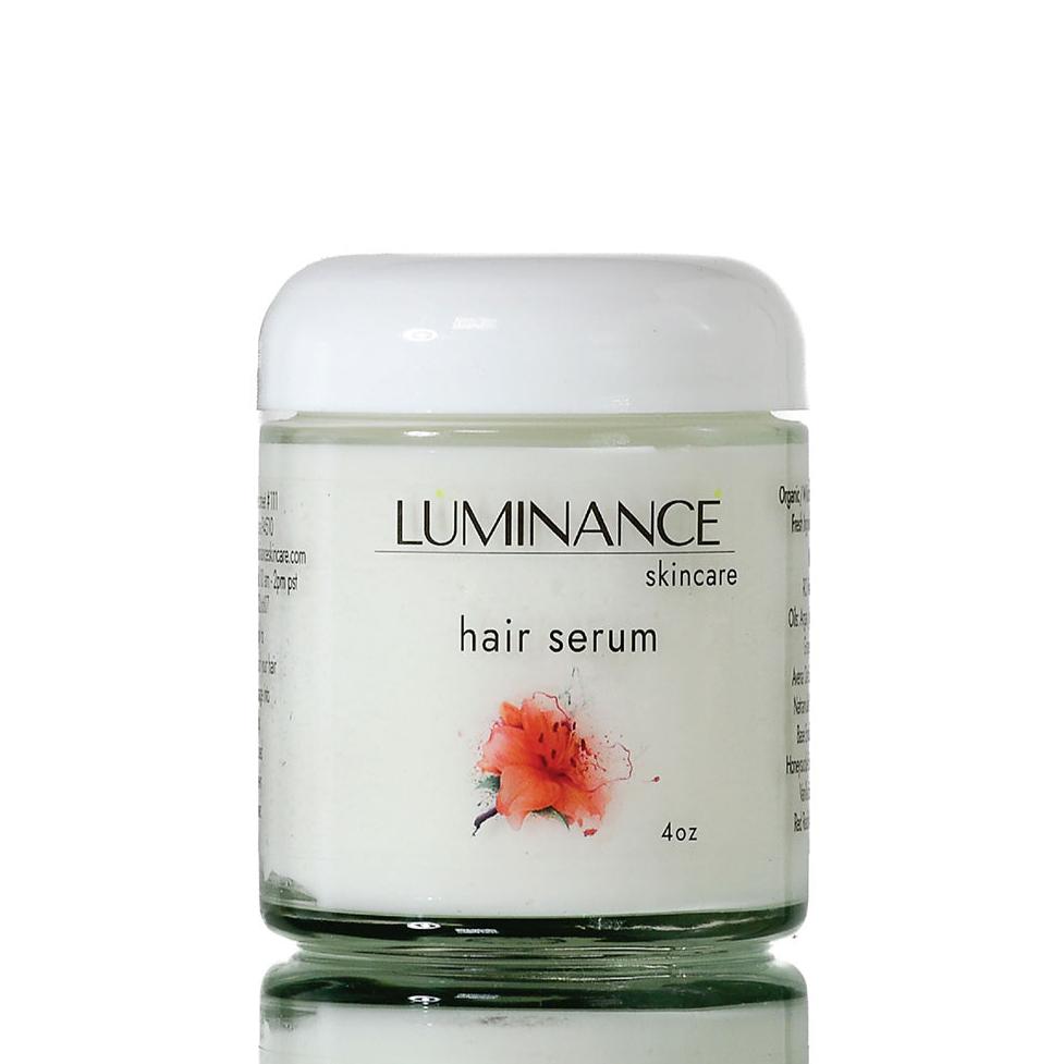 Luminance Skincare. Leave In Hair Serum. 100% Plant Based. Organic. Clean.