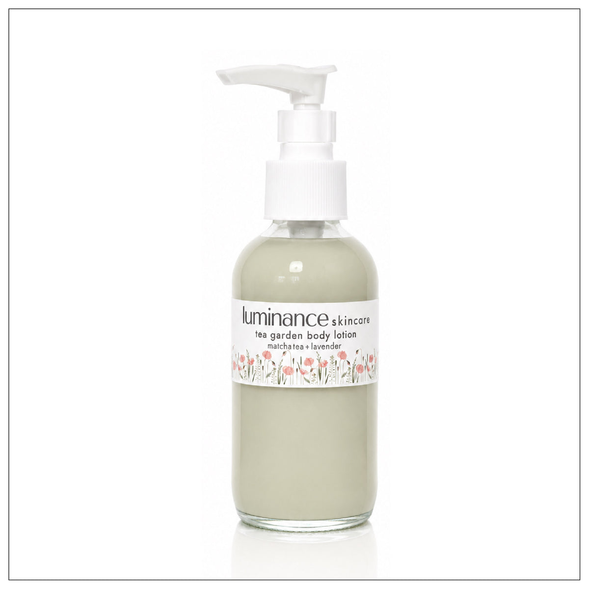 Luminance skincare lotion bottle on a white background