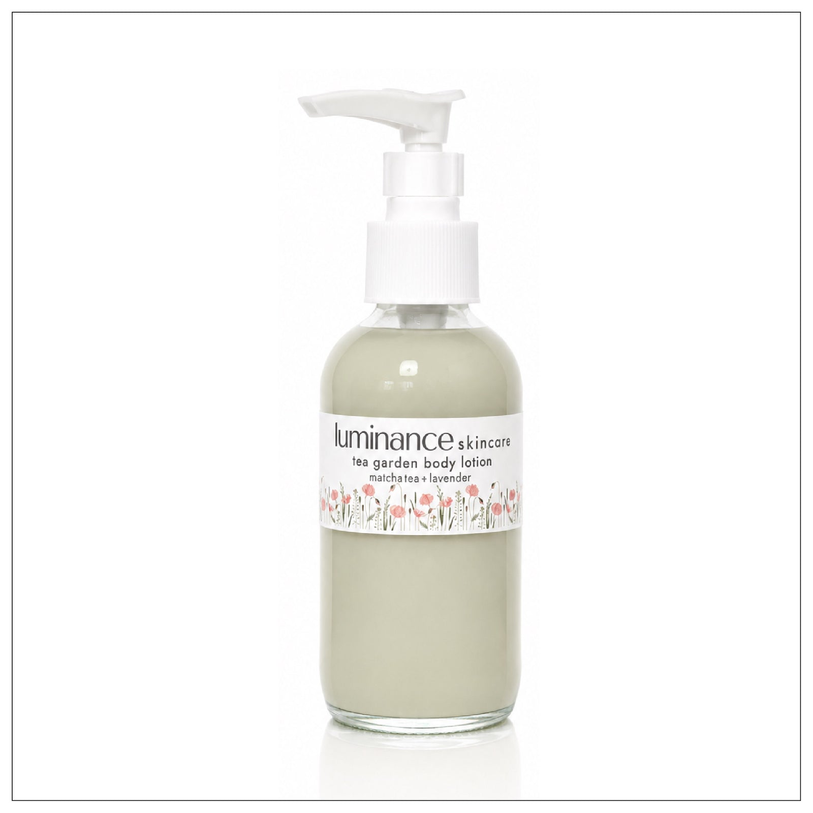 Luminance skincare lotion bottle on a white background